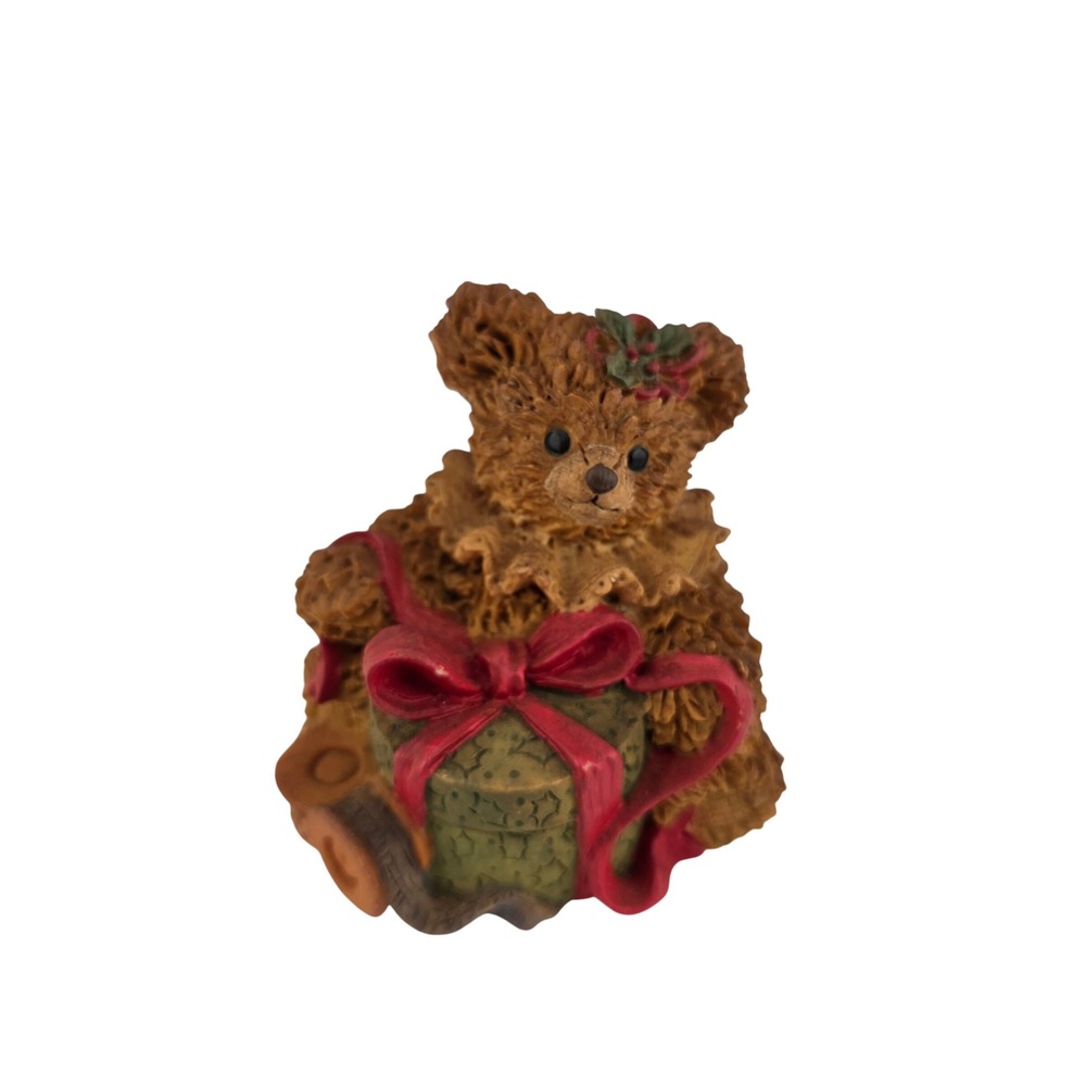 Bainbridge Bears Wrapped with Love Christine‎ Figurine Brown 2.75in EXCELLENT